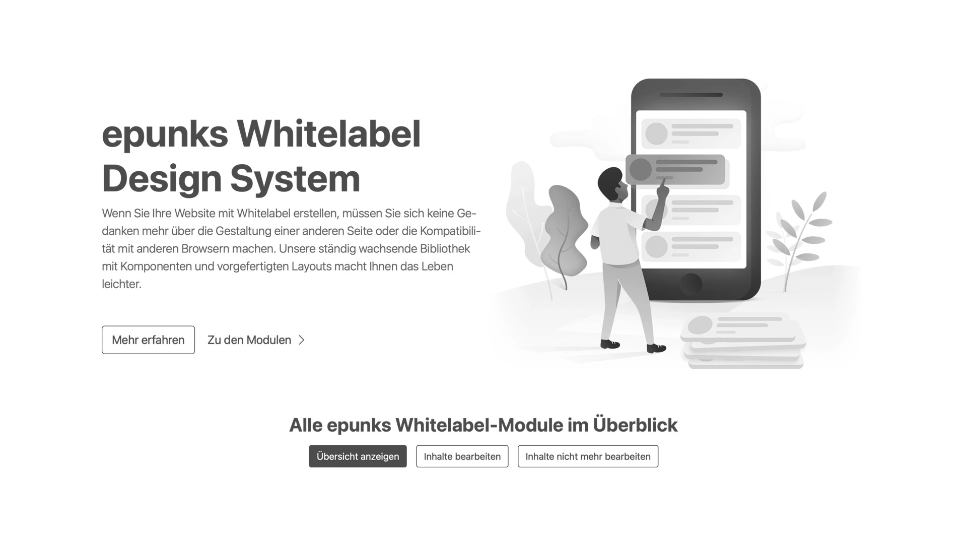 Ausschnitt des epunks Whitelabel-Designsystems